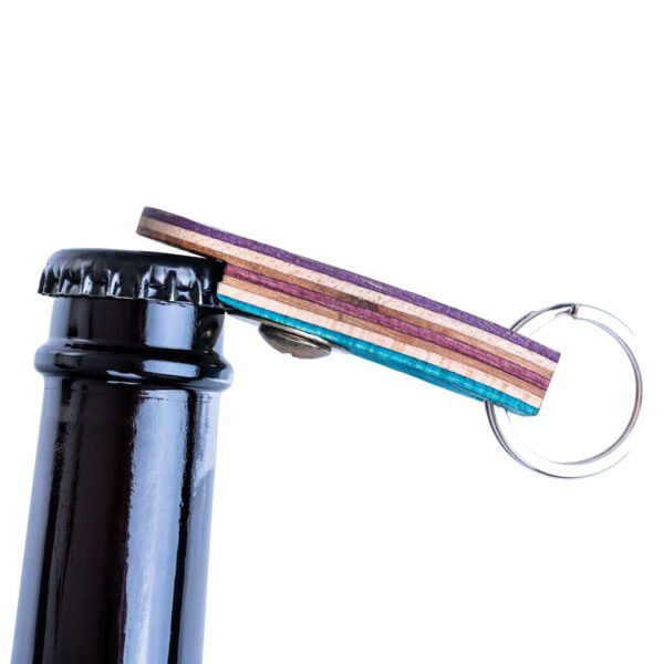 Recycled Skateboard Bottle Opener Keyring by Paguro Upcycle