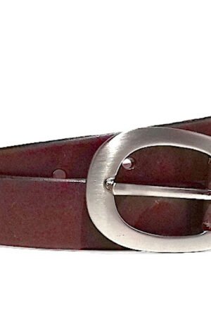 Cinturón de cuero estilo tejano, AV QM1 de 25mm para mujer, color Marrón. SET de 10 cinturones en tallas variadas.