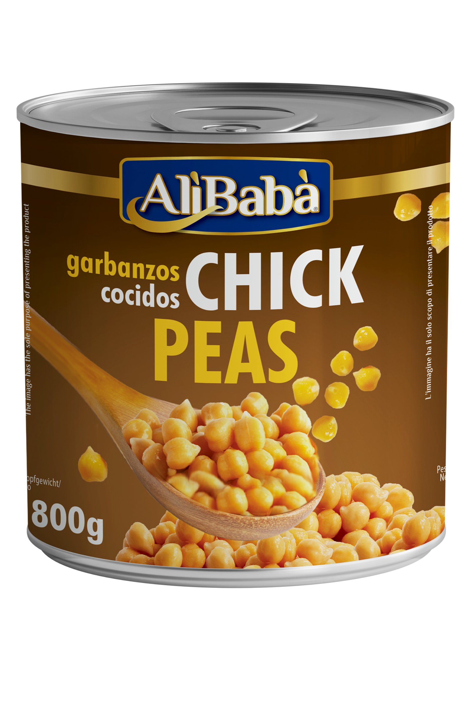 CHICK PEAS CANNED ALI BABA 12X800G