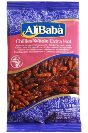 CHILLIES WHOLE EX.HOT ALI BABA 20X50G