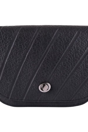 Becca Classic Black Vegan Saddle Bag by Paguro Upcycle