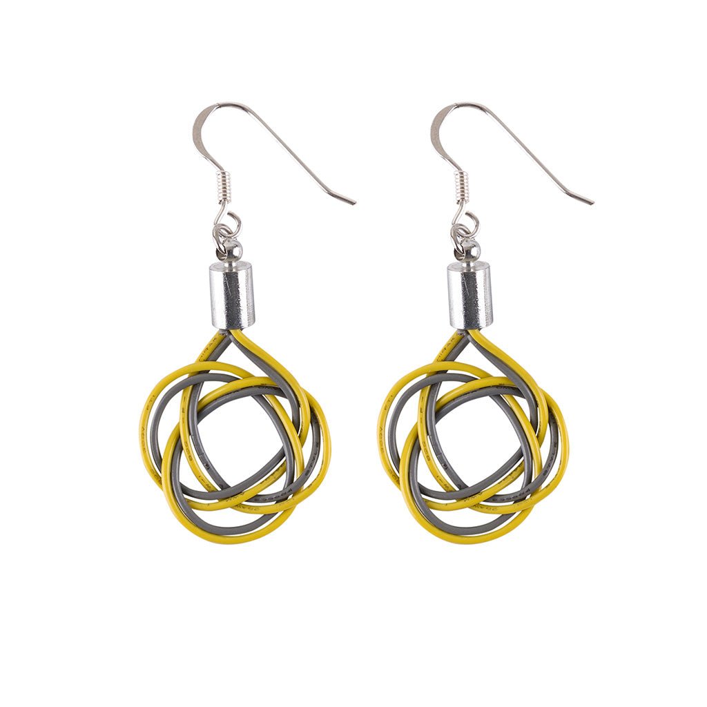 Celtic Hand Woven Electrical Wire Earrings (3 Colours Available) by Paguro Upcycle