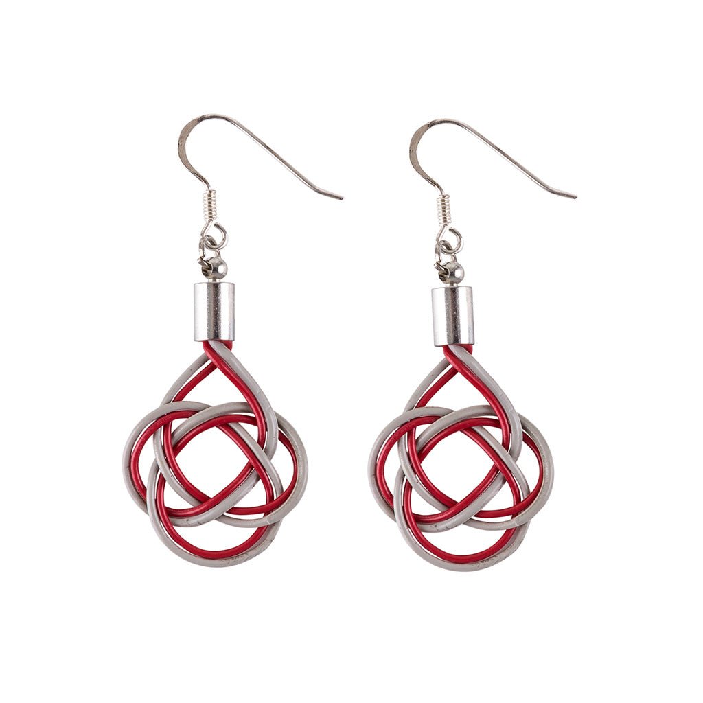 Celtic Hand Woven Electrical Wire Earrings (3 Colours Available) by Paguro Upcycle