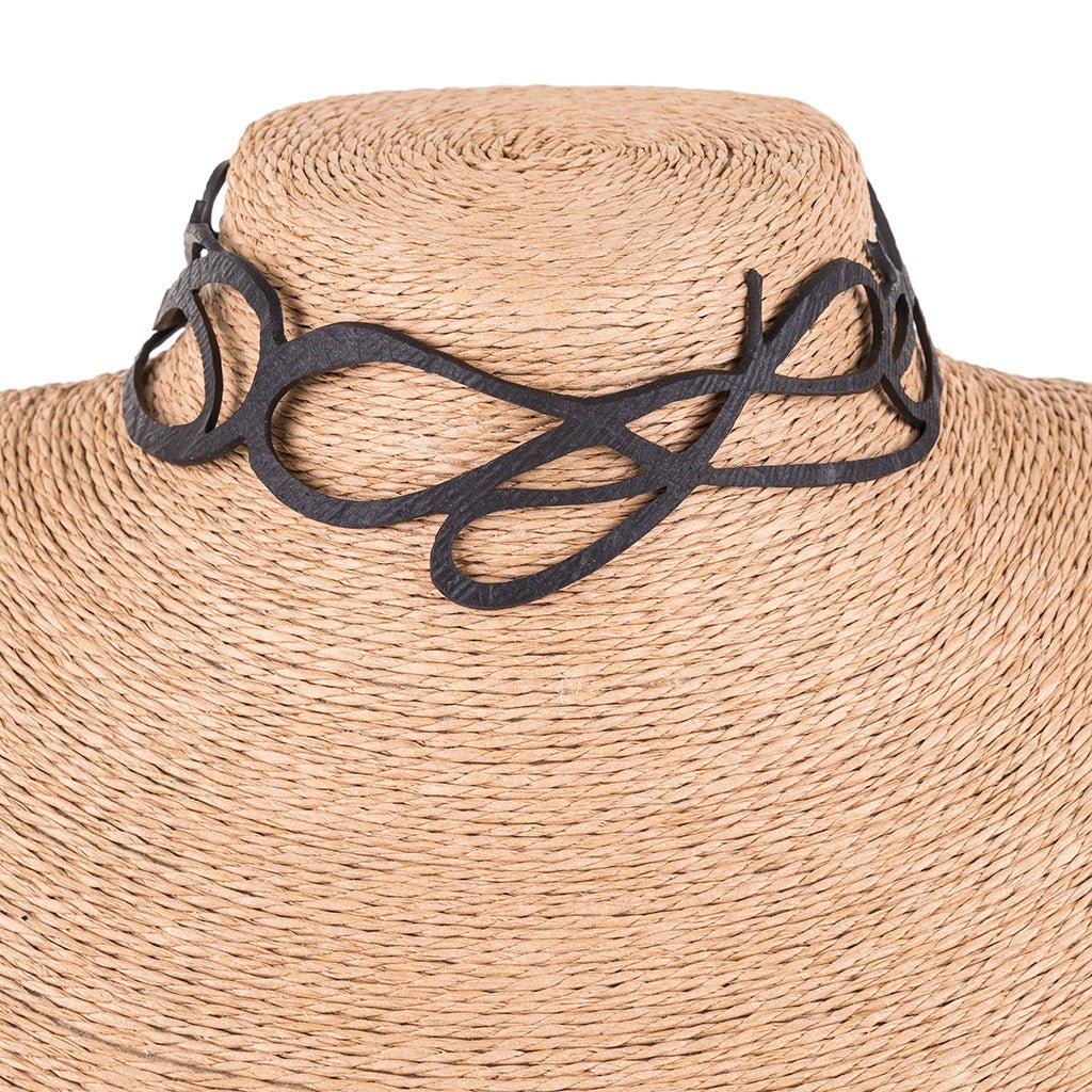 Vegan Recycled Rubber Choker Necklace