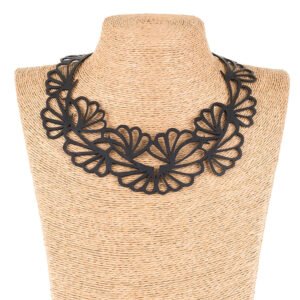 Violets Upcycled Statement Vegan Flower Necklace