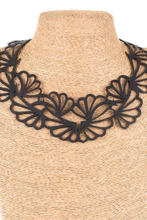 Violets Upcycled Statement Vegan Flower Necklace