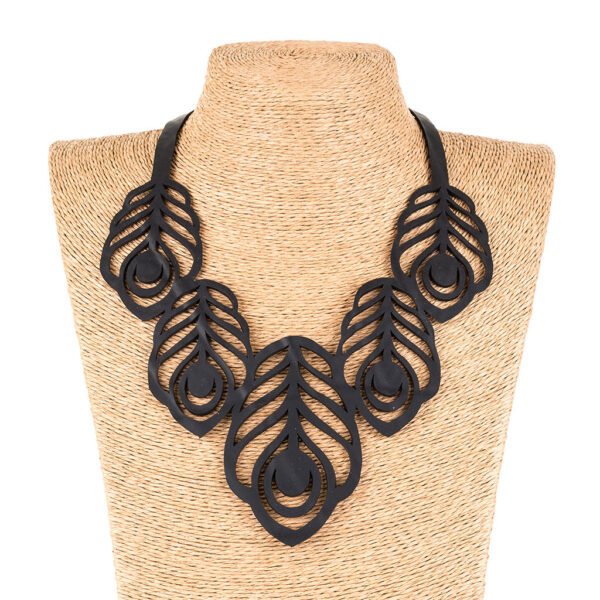 Peacock Feather Necklace by Paguro Upcycle