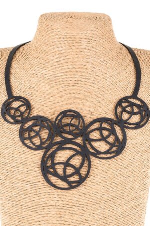 Neptune Black Necklace by Paguro Upcycle