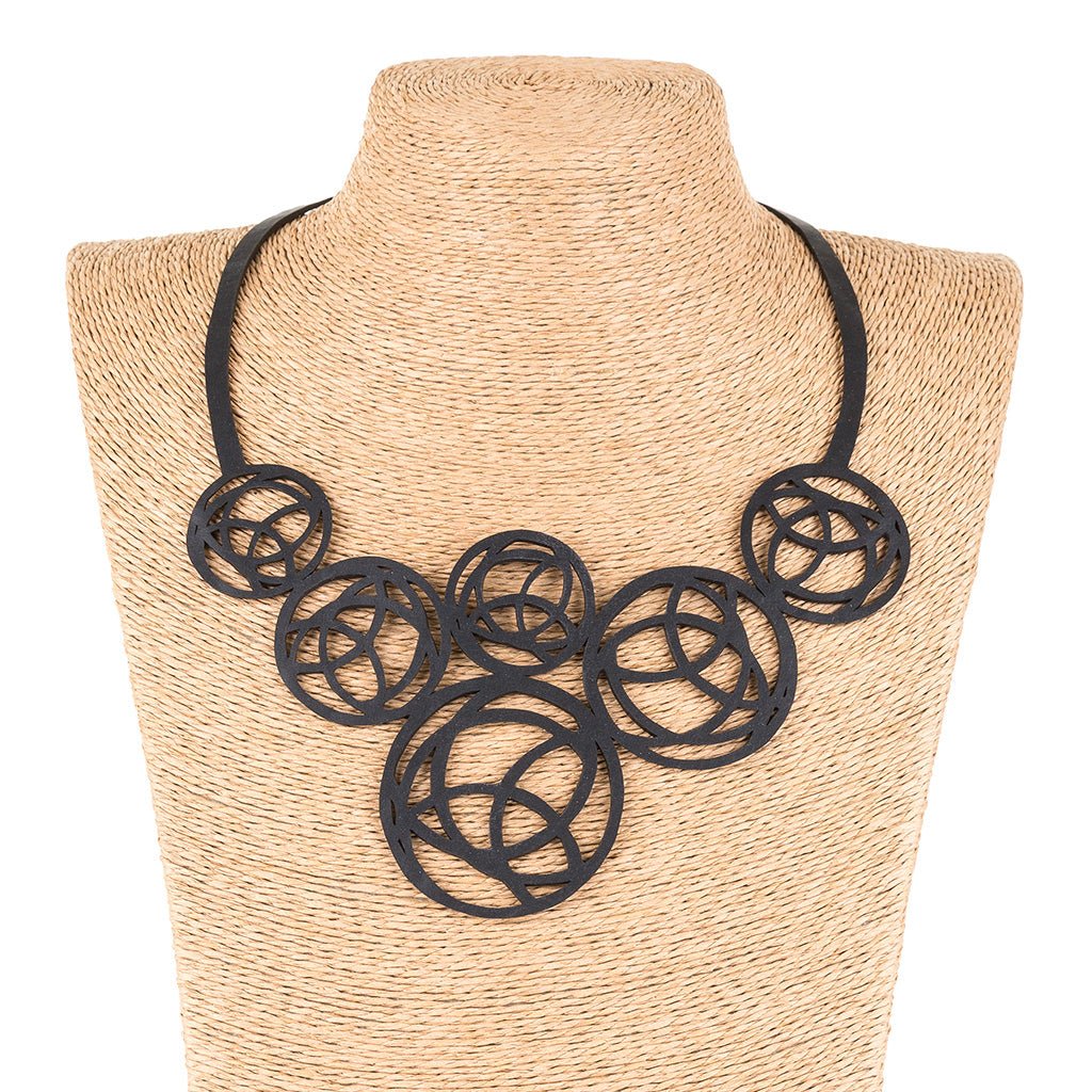 Neptune Black Necklace by Paguro Upcycle