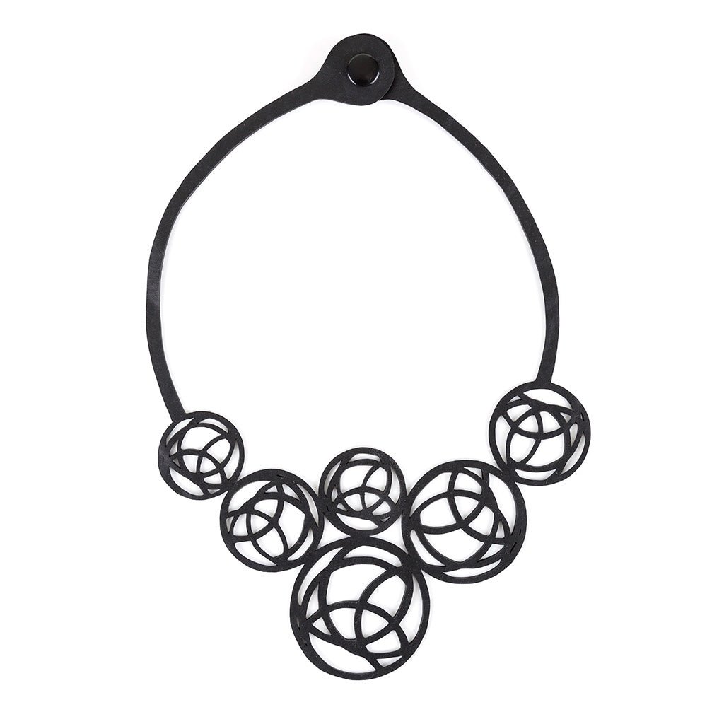 Neptune Black Necklace by Paguro Upcycle