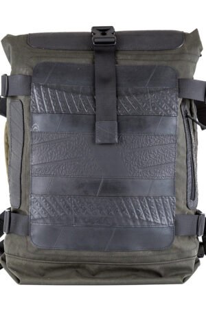Waterproof Roll Top Vegan Backpack by Paguro Upcycle