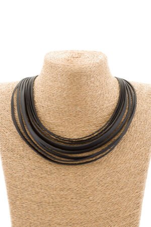 Carter Layered Recycled Rubber Necklace by Paguro Upcycle