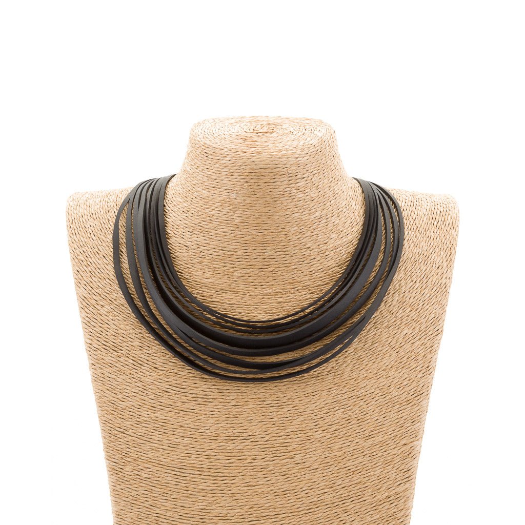 Carter Layered Recycled Rubber Necklace by Paguro Upcycle