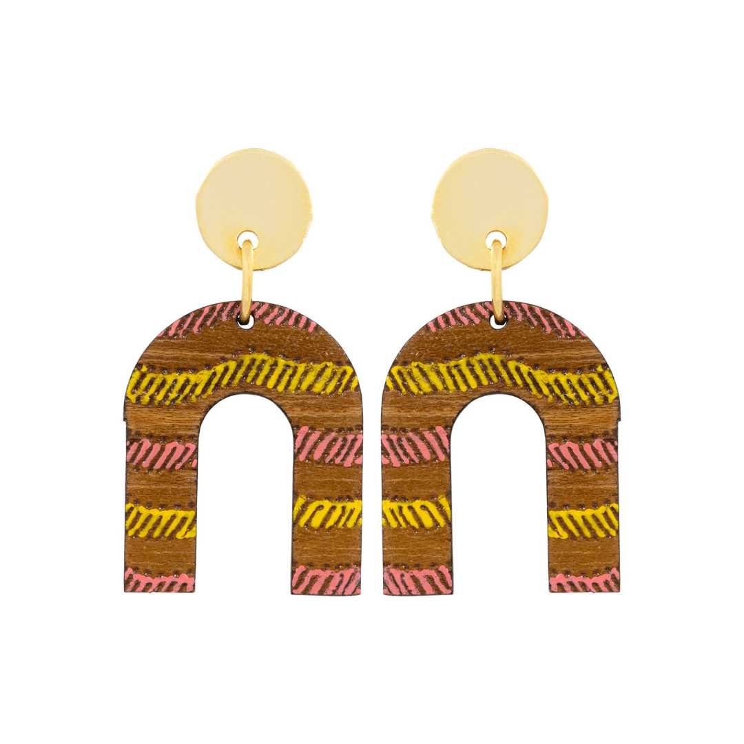 Cecek Sawut Recycled Wood Earrings