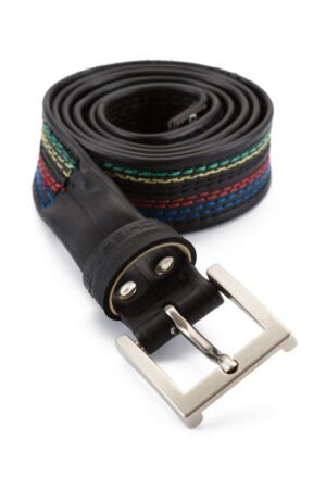 Recycled Slim Championship Bicycle Inner Tube Vegan Belt by Paguro Upcycle