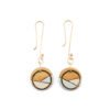 Conture Recycled Wood Gold Dangle Earrings (4 Colours available) by Paguro Upcycle