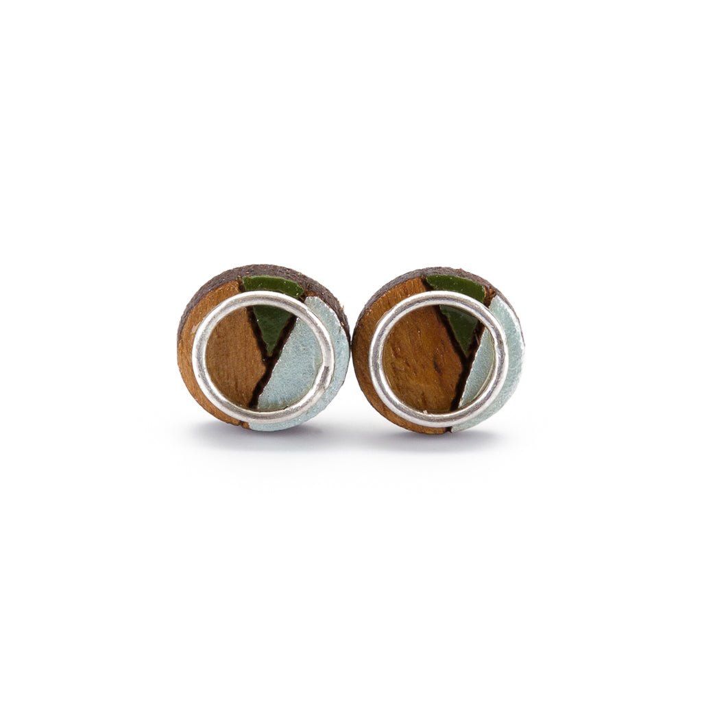 Conture Eco Luxury Wood Stud Earrings (4 Colours available) by Paguro Upcycle