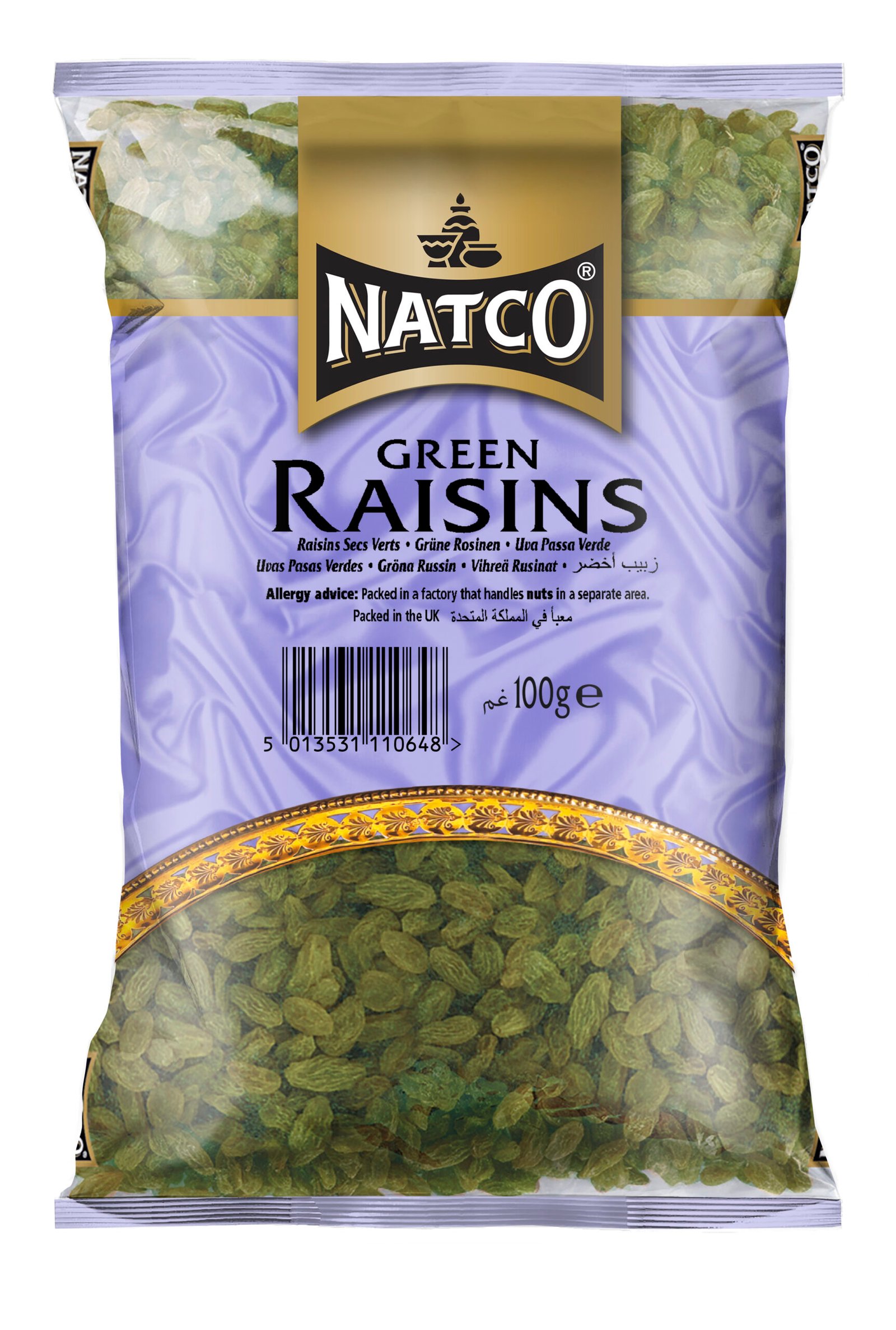 Natco Green Raisins 20X100G