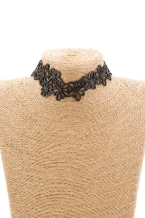 Dahlia Recycled Rubber Statement Flower Choker by Paguro Upcycle