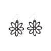 Dahlia Flower Recycled Rubber Earrings by Paguro Upcycle