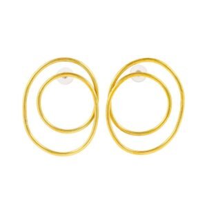 Dira Recycled Brass Statement Earrings