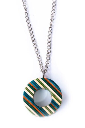 Donut Eco Friendly Recycled Skateboard Necklace by Paguro Upcycle