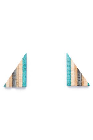 Elbow Recycled Skateboard Stud Earrings by Paguro Upcycle