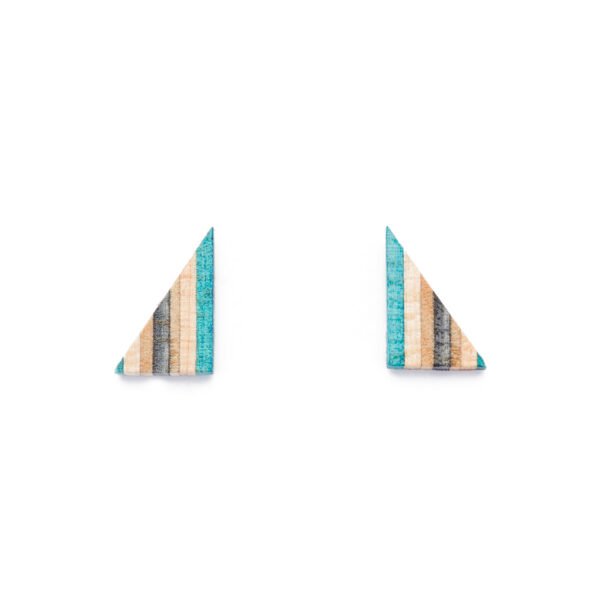 Elbow Recycled Skateboard Stud Earrings by Paguro Upcycle