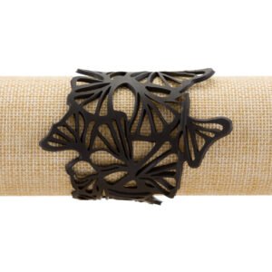 Fan Leaf Upcycled Rubber Clover Bracelet by Paguro Upcycle