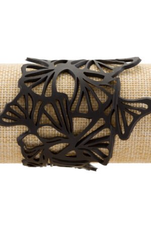 Fan Leaf Upcycled Rubber Clover Bracelet by Paguro Upcycle
