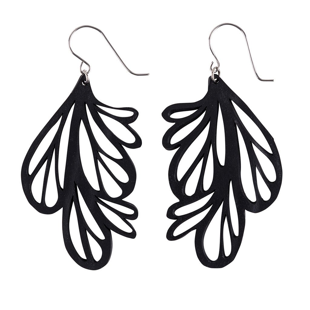 Fountain Handmade Vegan Earrings by Paguro Upcycle