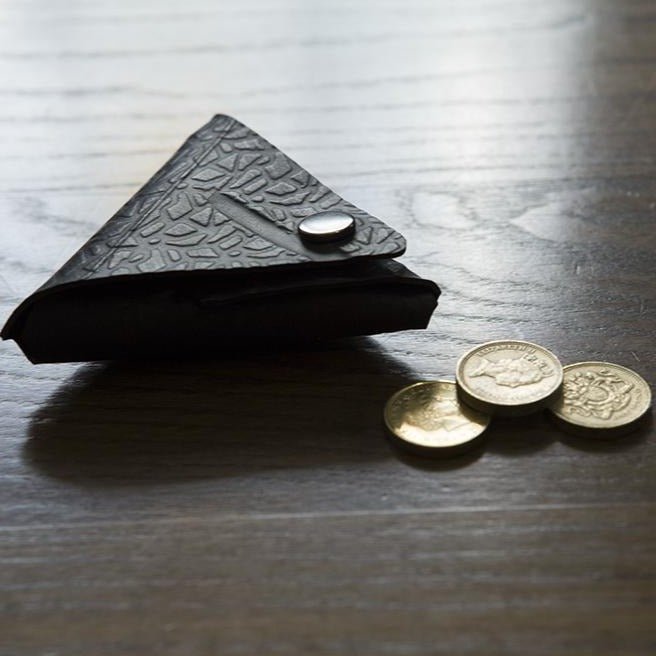 Frank Recycled Rubber Vegan Coin Pouch by Paguro Upcycle