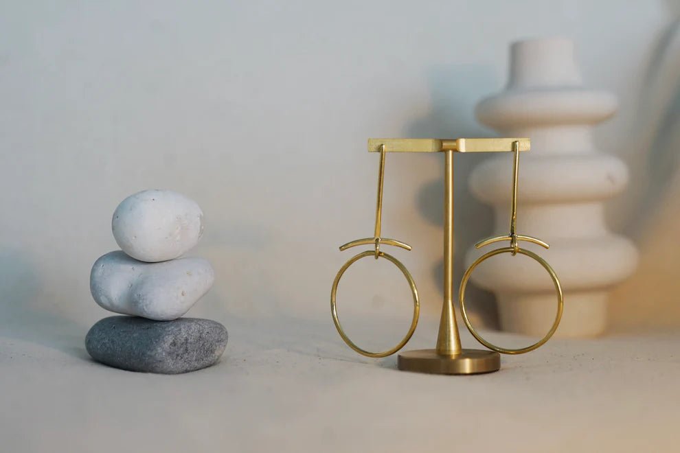 Furaha Recycled Brass Earrings - Image 3