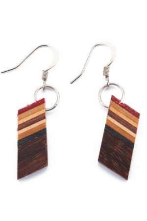 Genjang Recycled Skateboard Dangle Earrings by Paguro Upcycle