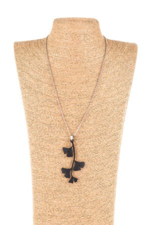 Handmade Ginkgo Leaf Pendant Necklace by Paguro Upcycle