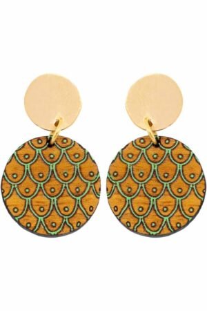 Grinsing Recycled Wood Earrings