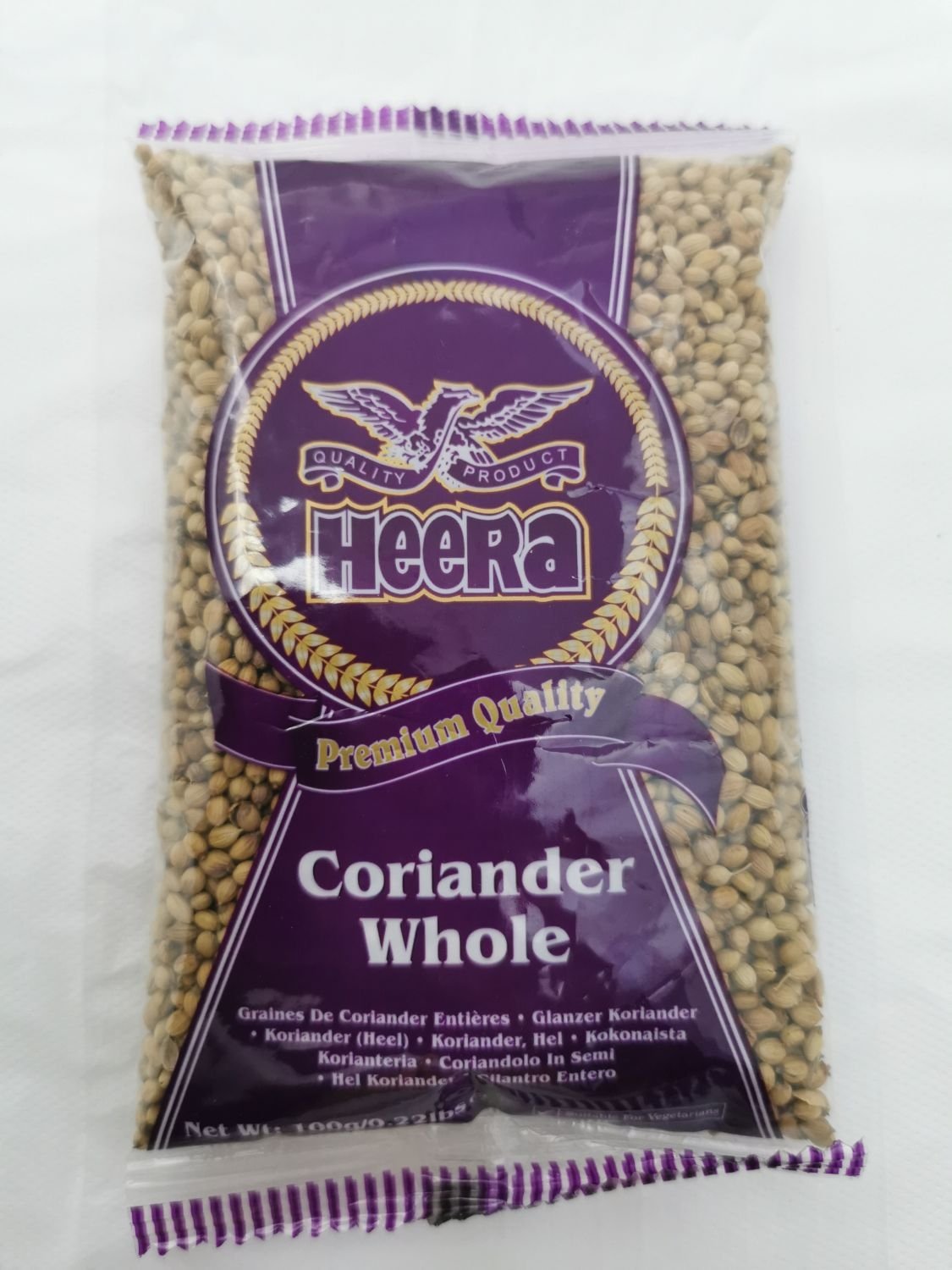 HEERA CORIANDER WHOLE - BIG (DHANIYA WHOLE) 15X100G