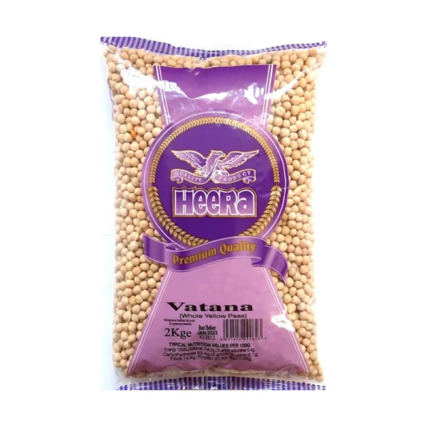 HEERA VATANA WHITE PEAS (WHOLE YELLOW PEAS) 6X2KG
