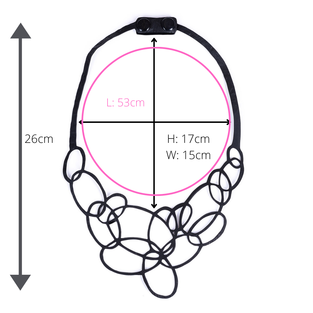 Infinity Upcycled Inner Tube Necklace - Image 6