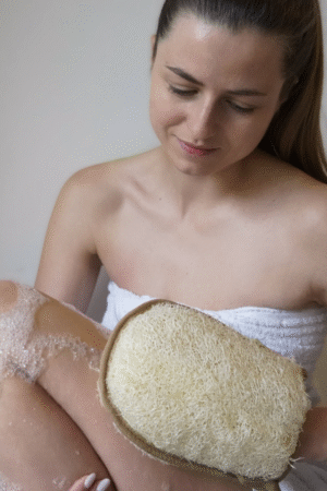 Loofah Glove Loofah/Cotton: Natural Exfoliation & Luxurious Skin Care