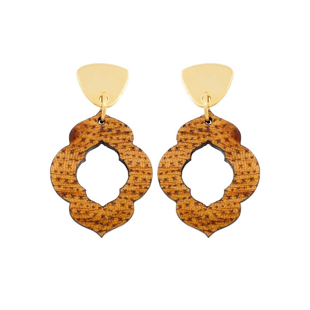 Herangan Recycled Wood Earrings