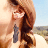 Poppy Recycled Rubber Cat Earrings by Paguro Upcycle