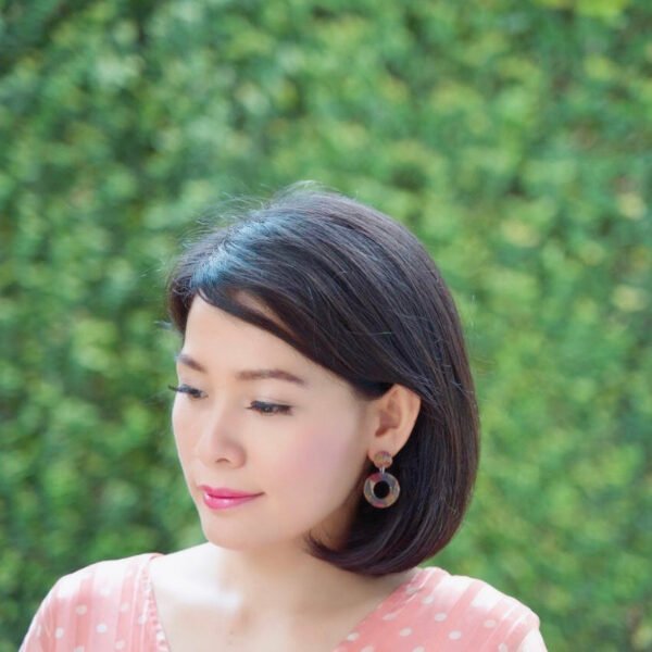Donatello Urban Statement Resin Earrings by Paguro Upcycle