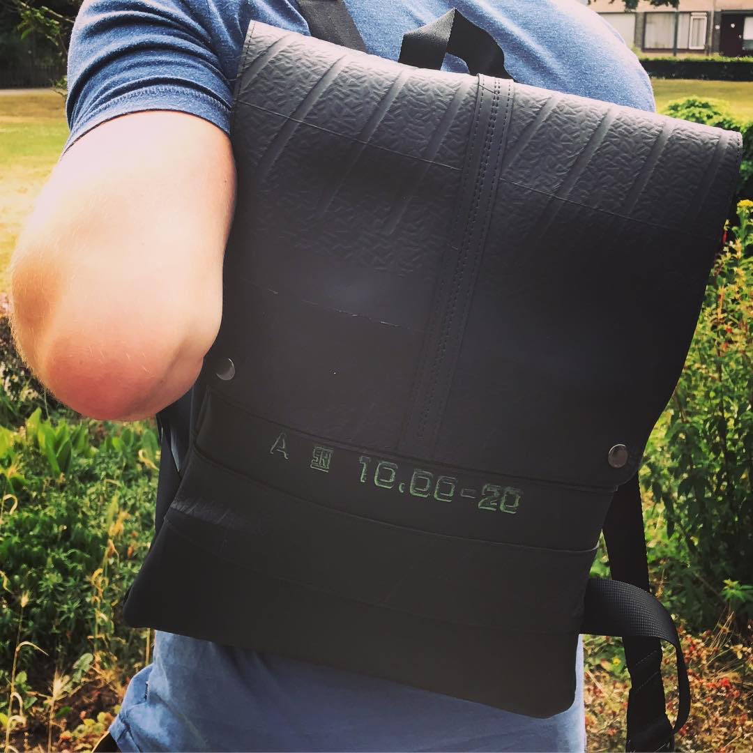 Ando Slimline Inner Tube Vegan Backpack by Paguro Upcycle