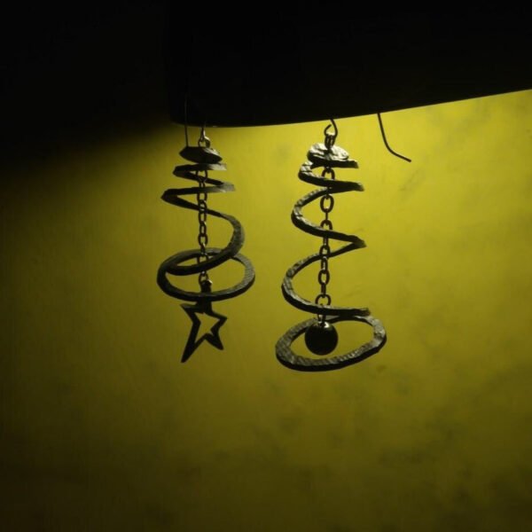 Mars & Venus Unique Recycle Rubber Earrings by Paguro Upcycle