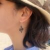 Diamond Stainless Steel Bicycle Chain Earrings by Paguro Upcycle