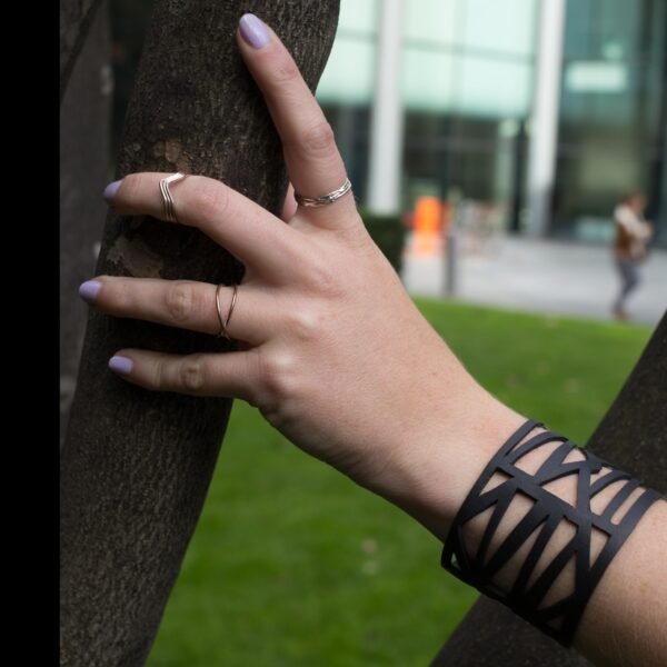 Honeycomb Recycled Rubber Bracelet by Paguro Upcycle