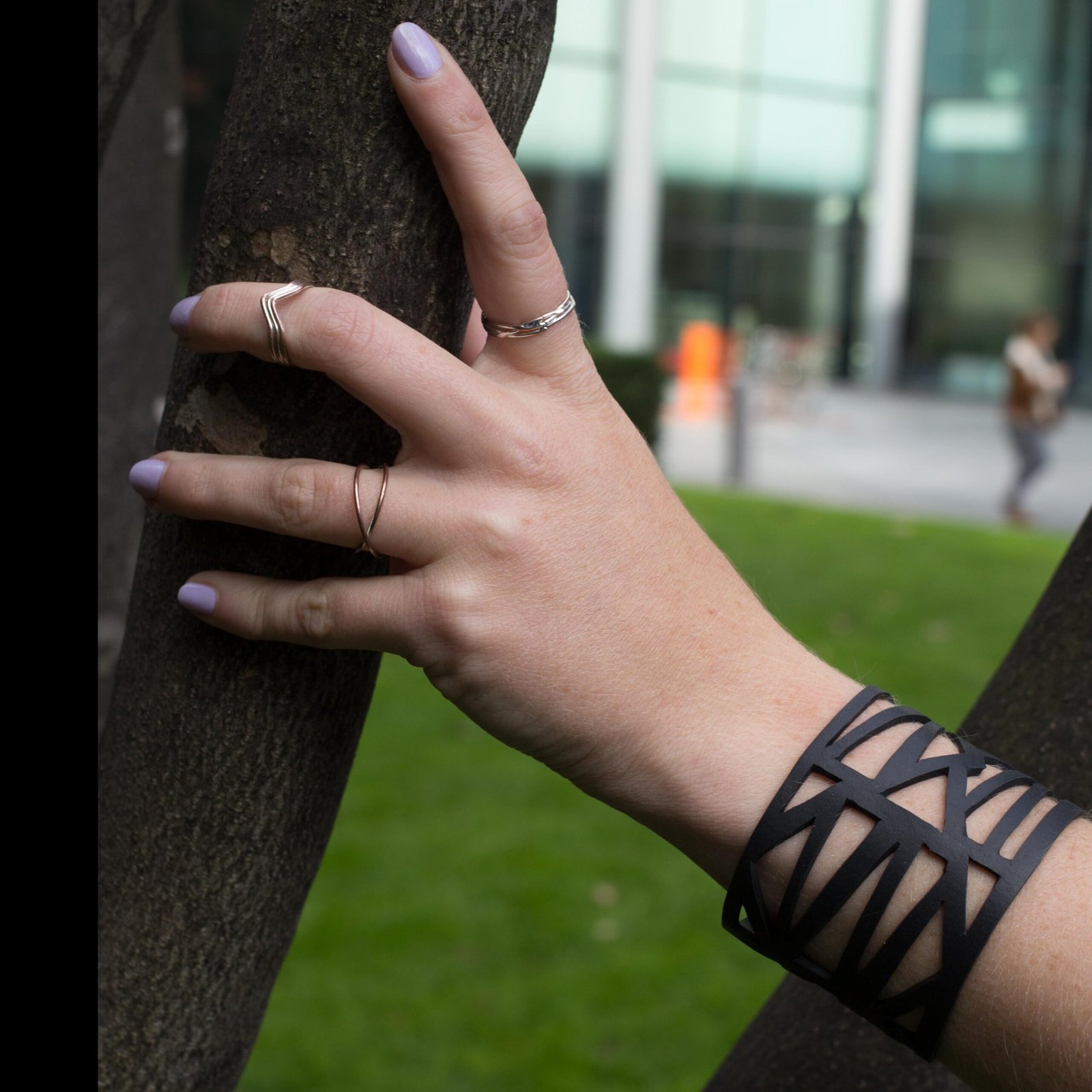 Honeycomb Recycled Rubber Bracelet by Paguro Upcycle