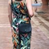 Becca Classic Black Vegan Saddle Bag by Paguro Upcycle