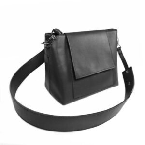 Bolso cruzado o al hombro de napa vegetal de cordero JOLIE NV color Negro